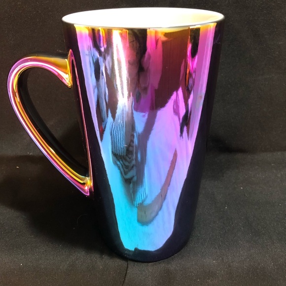 STARBUCKS COFFEE MUG 16oz Rainbow Holographic Iridescent Oil Slick 2022 Holiday - Picture 3 of 11